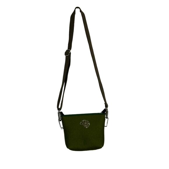 Rayerbag Women's Green Solid Adjustable Strap Zipper Crossbody Bags One Size - Picture 2 of 7